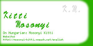 kitti mosonyi business card